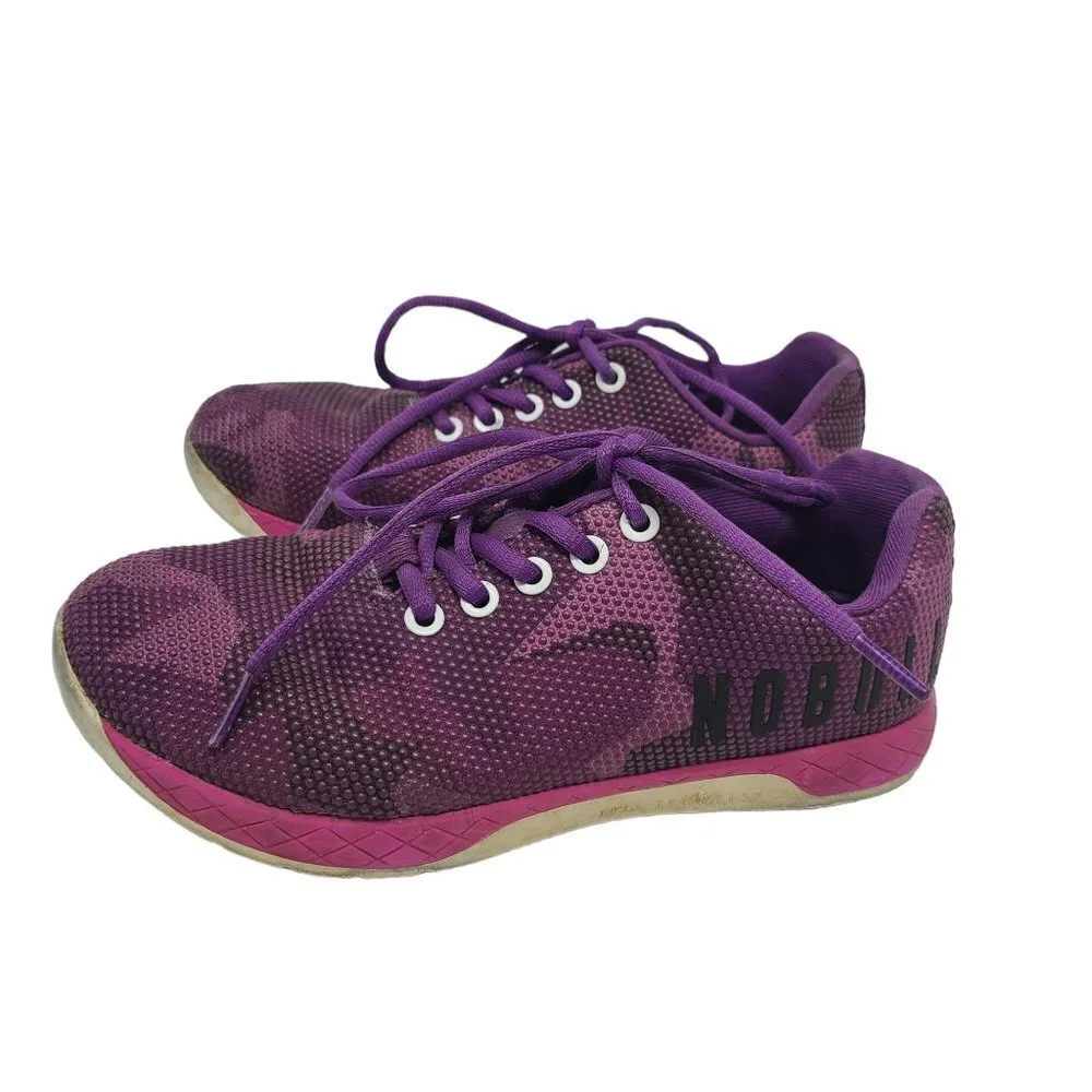 Nobull size W6.5 M5 Purple Pink Camo Athletic Workout‎ Trainers Shoes UNISEX